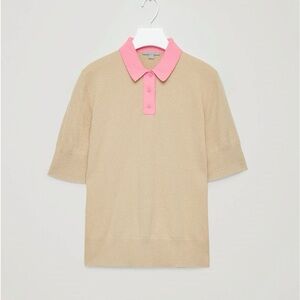 COS women polo shirt in beige | size M